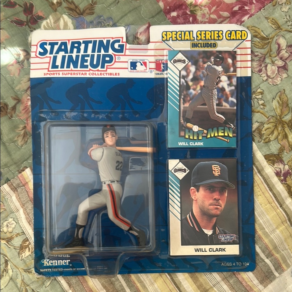 Starting Lineup Will Clark Figure and Card Set
